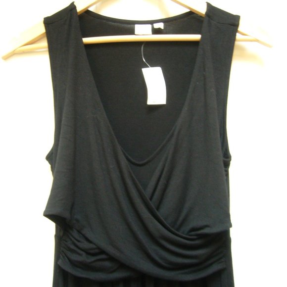 New Gap Maternity Wrap Dress Black - Picture 1 of 5
